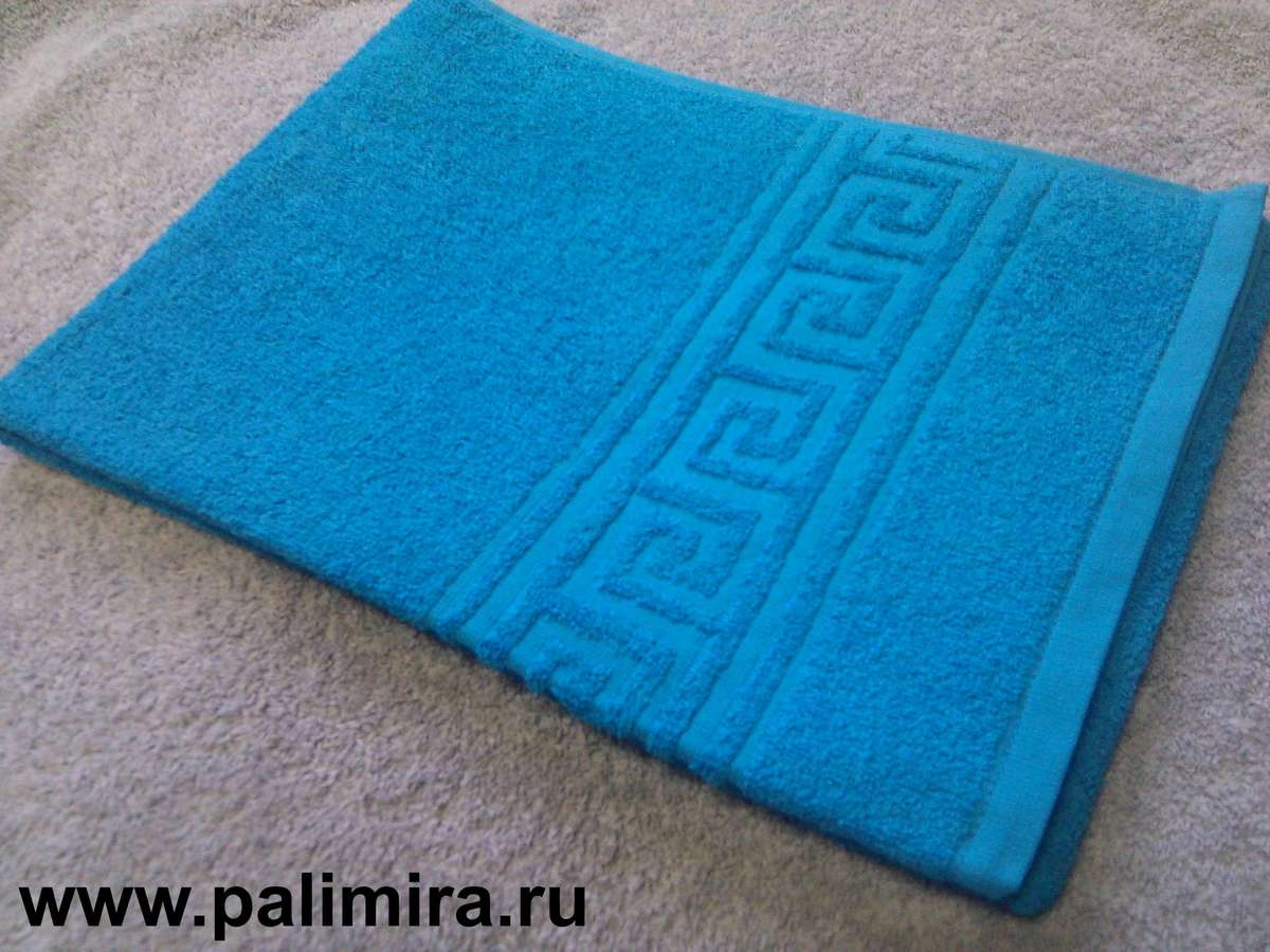 Махровое полотенце с греческой каймой