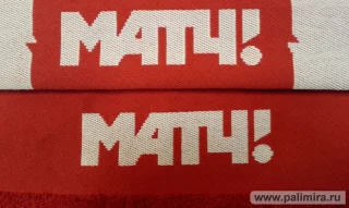 Полотенце с логотипом в бордюре Матч